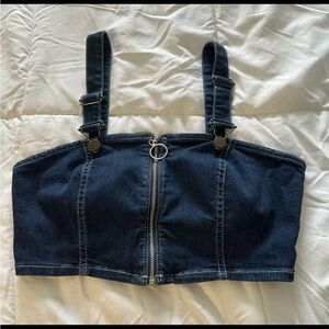 Urban outfitters denim crop top